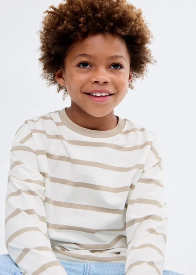 T-shirt en coton rayé