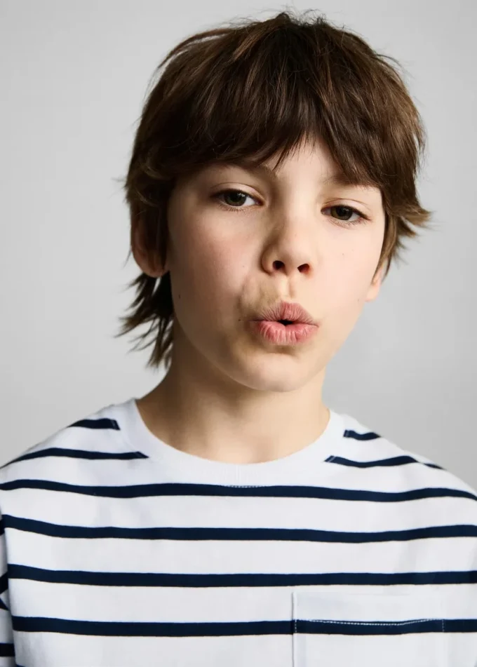 T-shirt en coton rayé