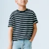 T-shirt en coton rayé T-shirt en coton rayé
