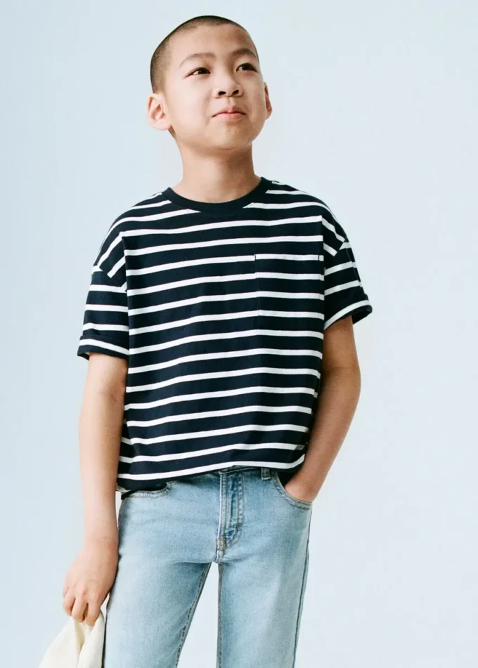 T-shirt en coton rayé T-shirt en coton rayé