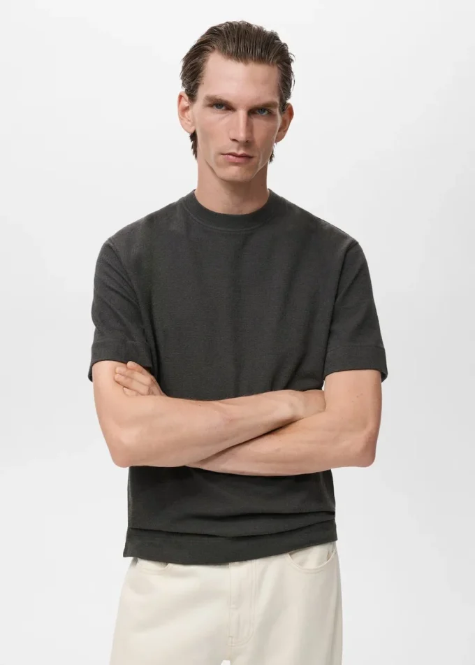 T-shirt en coton texturé
