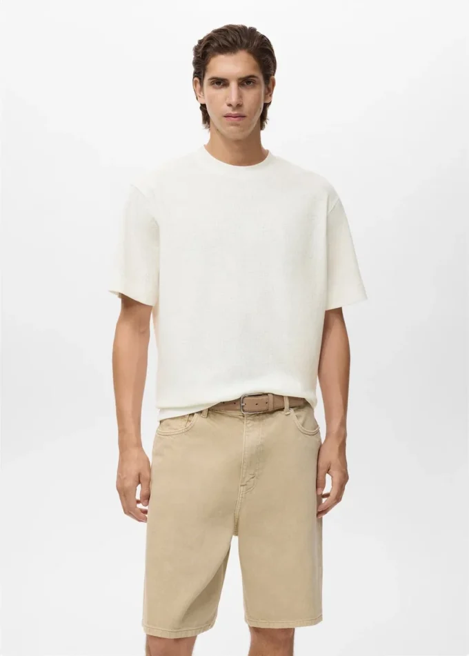 T-shirt en coton texturé