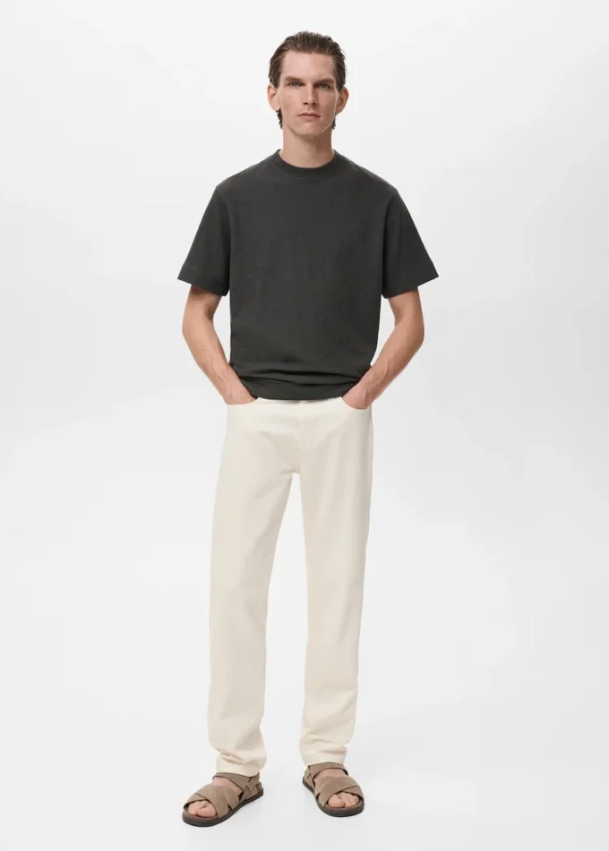 T-shirt en coton texturé