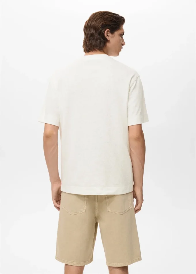 T-shirt en coton texturé