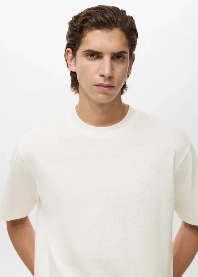 T-shirt en coton texturé