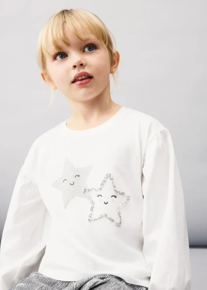 T-shirt en coton à étoiles