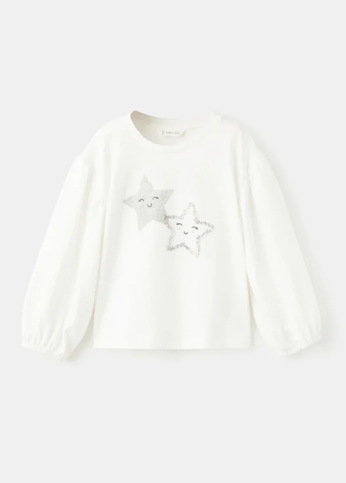 T-shirt en coton à étoiles