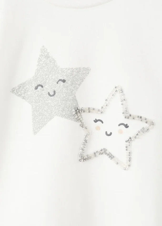 T-shirt en coton à étoiles