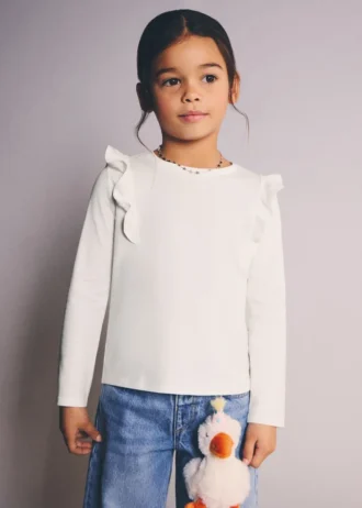 T-shirt en coton à volants