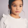 T-shirt en coton à volants