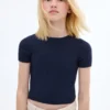T-shirt en maille côtelée
