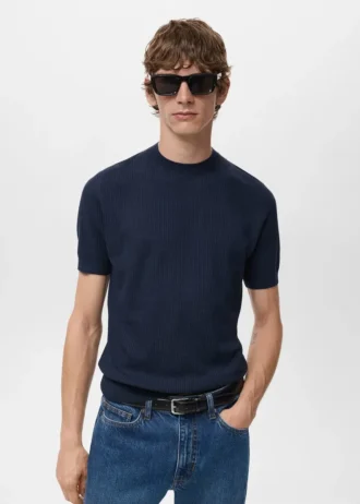T-shirt en maille côtelée
