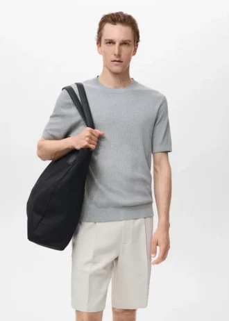 T-shirt en maille côtelée