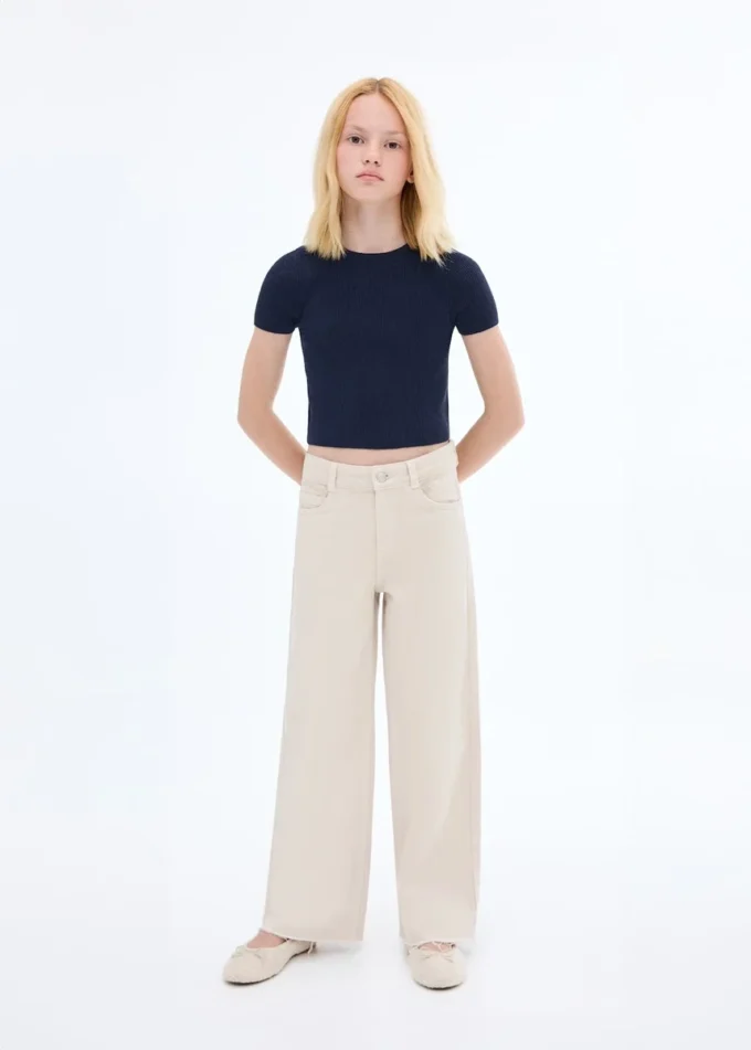 T-shirt en maille côtelée