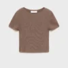 T-shirt en maille côtelée