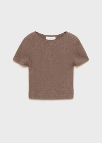 T-shirt en maille côtelée