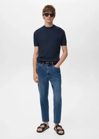 T-shirt en maille côtelée