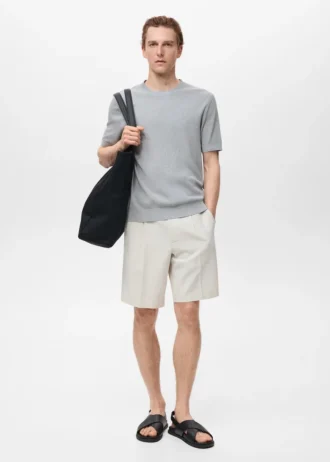 T-shirt en maille côtelée