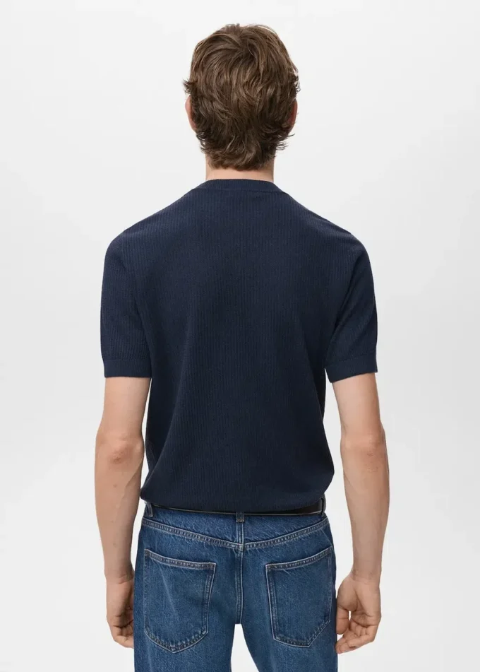 T-shirt en maille côtelée