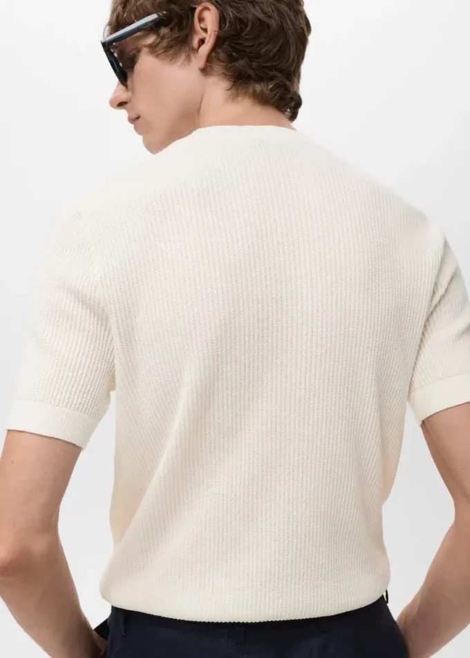 T-shirt en maille côtelée