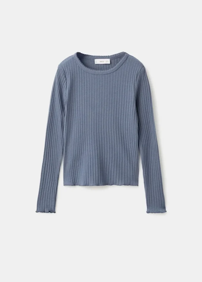 T-shirt en maille côtelée