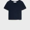 T-shirt en maille côtelée