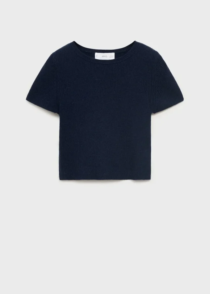 T-shirt en maille côtelée