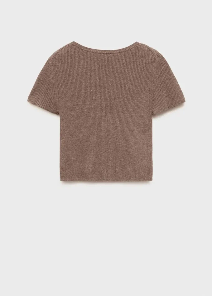 T-shirt en maille côtelée