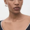 T-shirt en tissu combiné à col en V