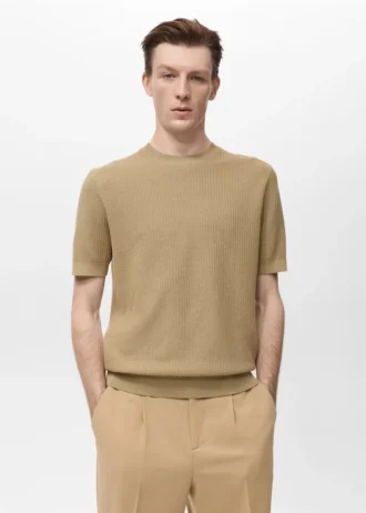 T-shirt en tricot 100 % coton