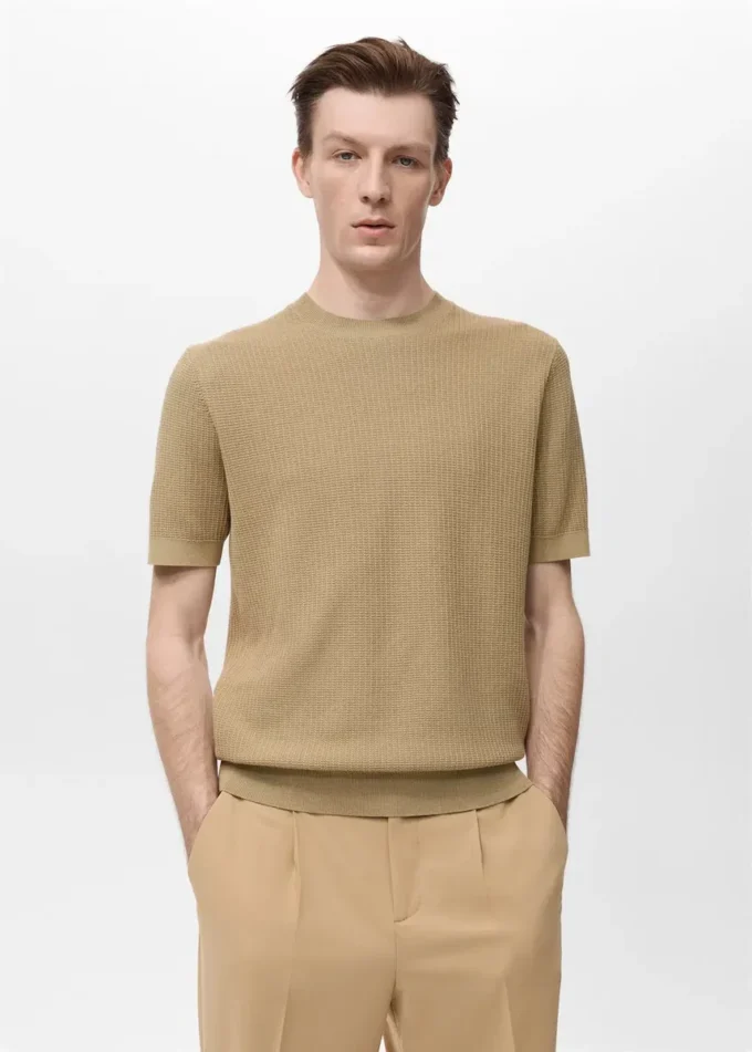 T-shirt en tricot 100 % coton