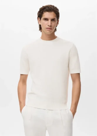 T-shirt en tricot 100 % coton