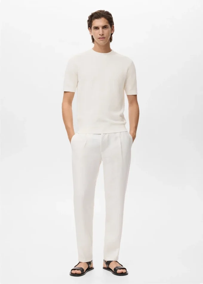 T-shirt en tricot 100 % coton