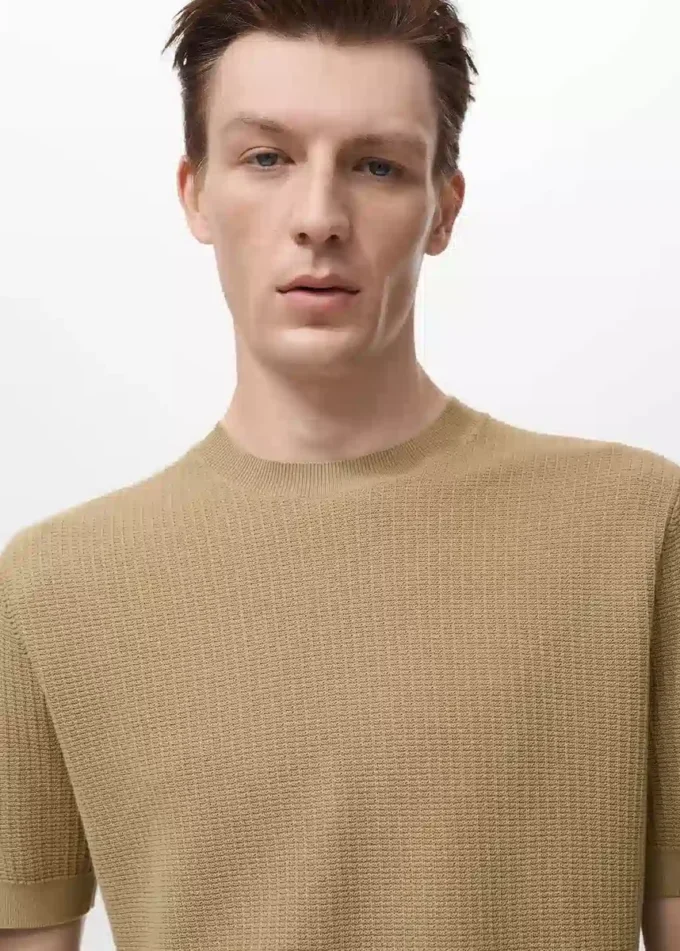 T-shirt en tricot 100 % coton