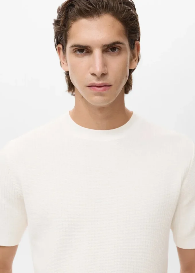 T-shirt en tricot 100 % coton