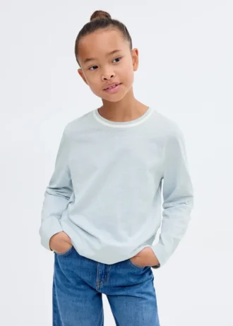 T-shirt à encolure contrastée