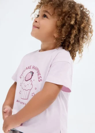 T-shirt imprimé avec détails en relief