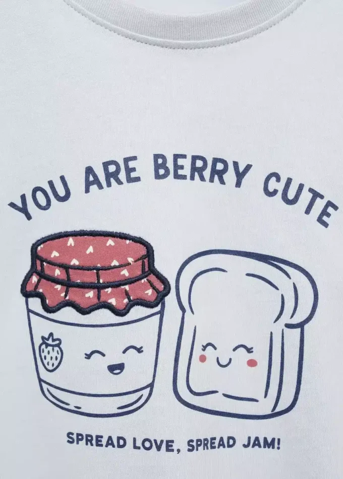 T-shirt imprimé avec détails en relief