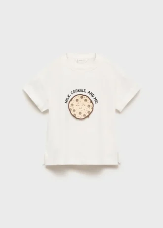 T-shirt imprimé avec détails en relief
