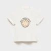 T-shirt imprimé avec détails en relief