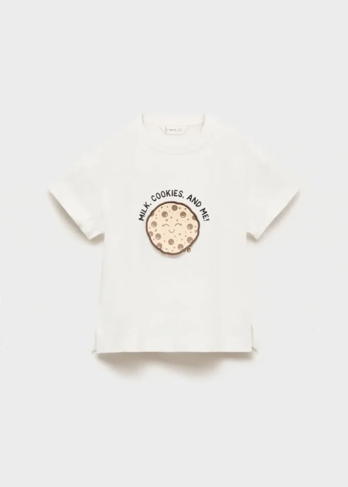 T-shirt imprimé avec détails en relief