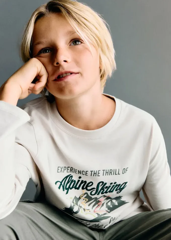T-shirt imprimé brodé