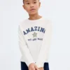 T-shirt imprimé brodé