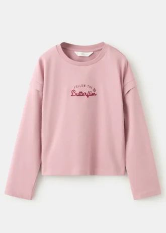 T-shirt imprimé brodé