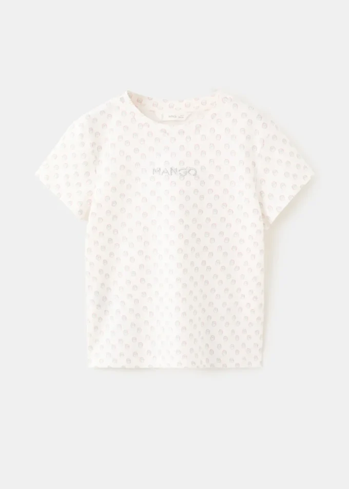 T-shirt imprimé brodé