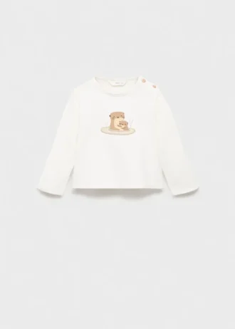 T-shirt imprimé brodé