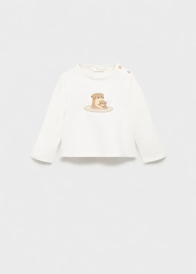 T-shirt imprimé brodé