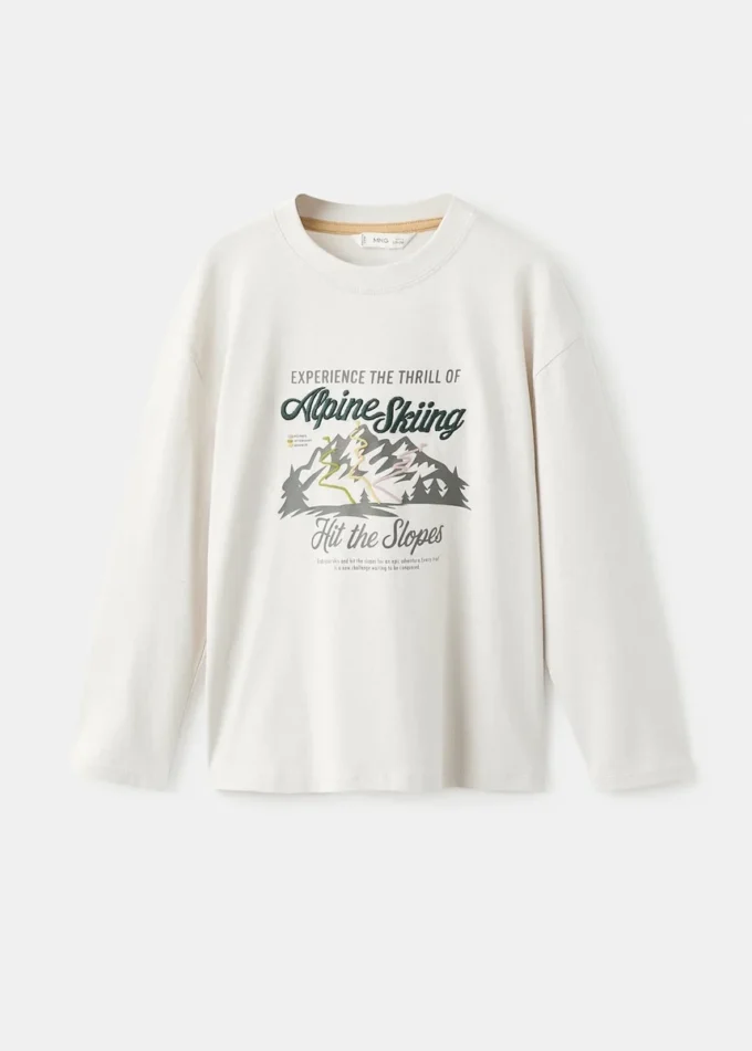 T-shirt imprimé brodé