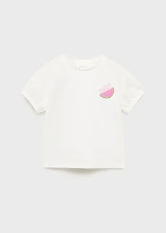 T-shirt imprimé brodé
