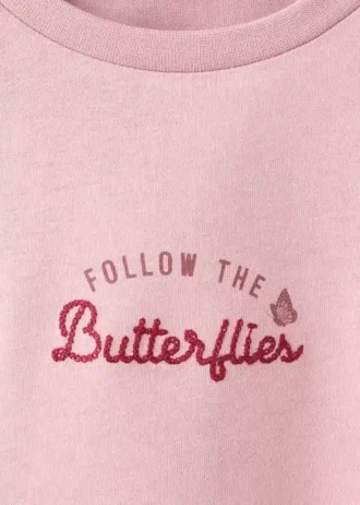 T-shirt imprimé brodé